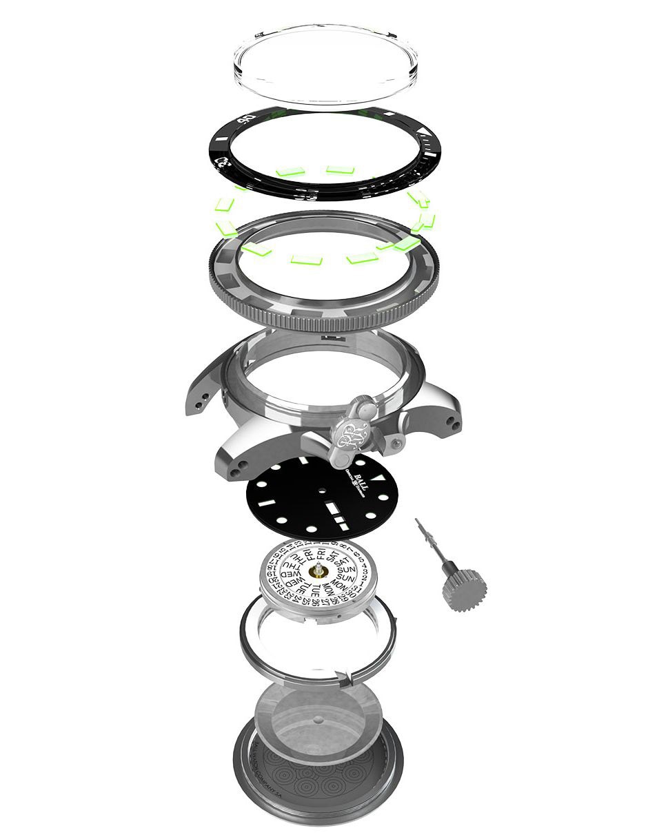 Reloj Ball Engineer Hydrocarbon para hombre DM2118B-SCJ-BK