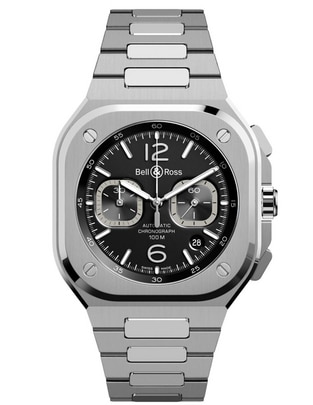Reloj Bell & Ross Br-05 Chrono Black Steel para hombre BR05C-BLC-ST/SST 1