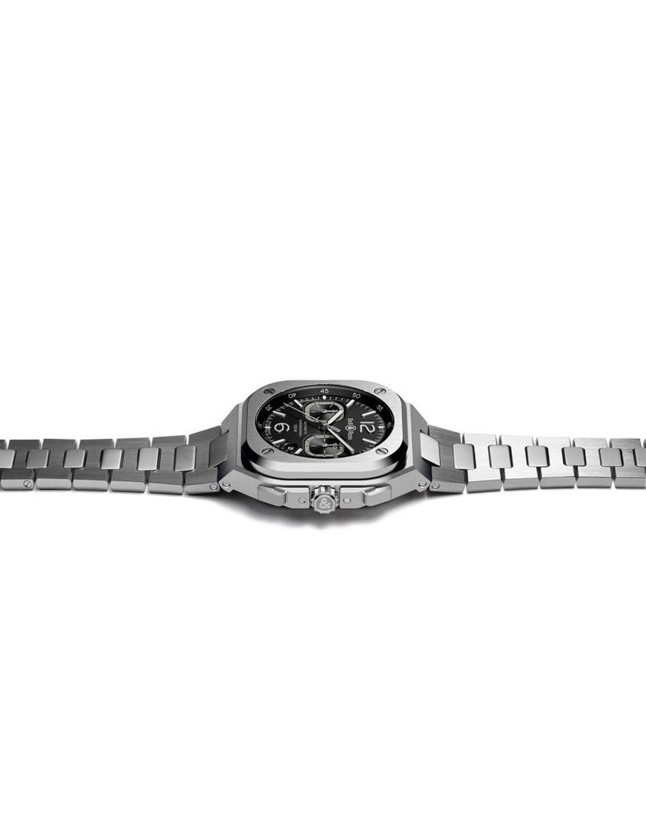 Reloj Bell & Ross Br-05 Chrono Black Steel para hombre BR05C-BLC-ST/SST 15