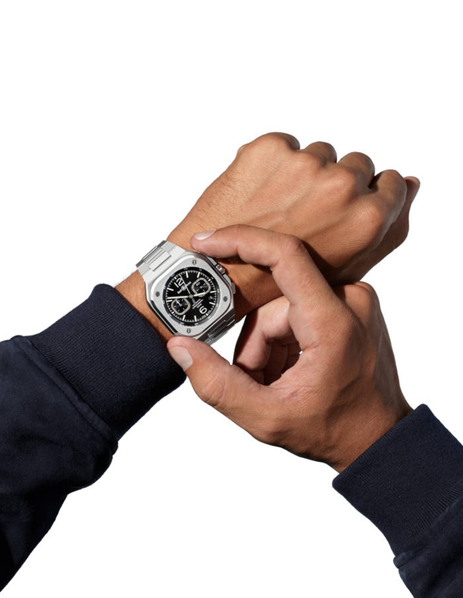 Reloj Bell & Ross Br-05 Chrono Black Steel para hombre BR05C-BLC-ST/SST 17