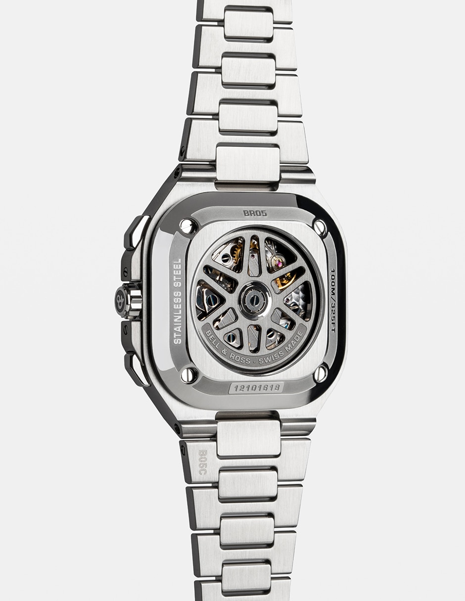 Reloj Bell & Ross Br-05 Chrono Black Steel para hombre BR05C-BLC-ST/SST 20
