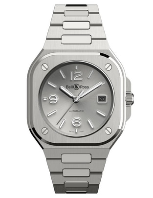 Reloj Bell & Ross Br-05 Grey Steel para hombre BR05A-GR-ST