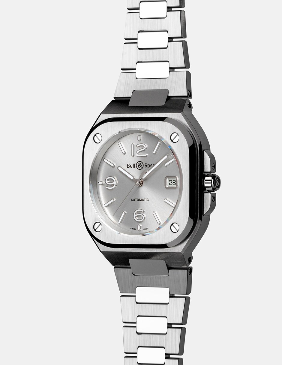 Reloj Bell & Ross Br-05 Grey Steel para hombre BR05A-GR-ST 6