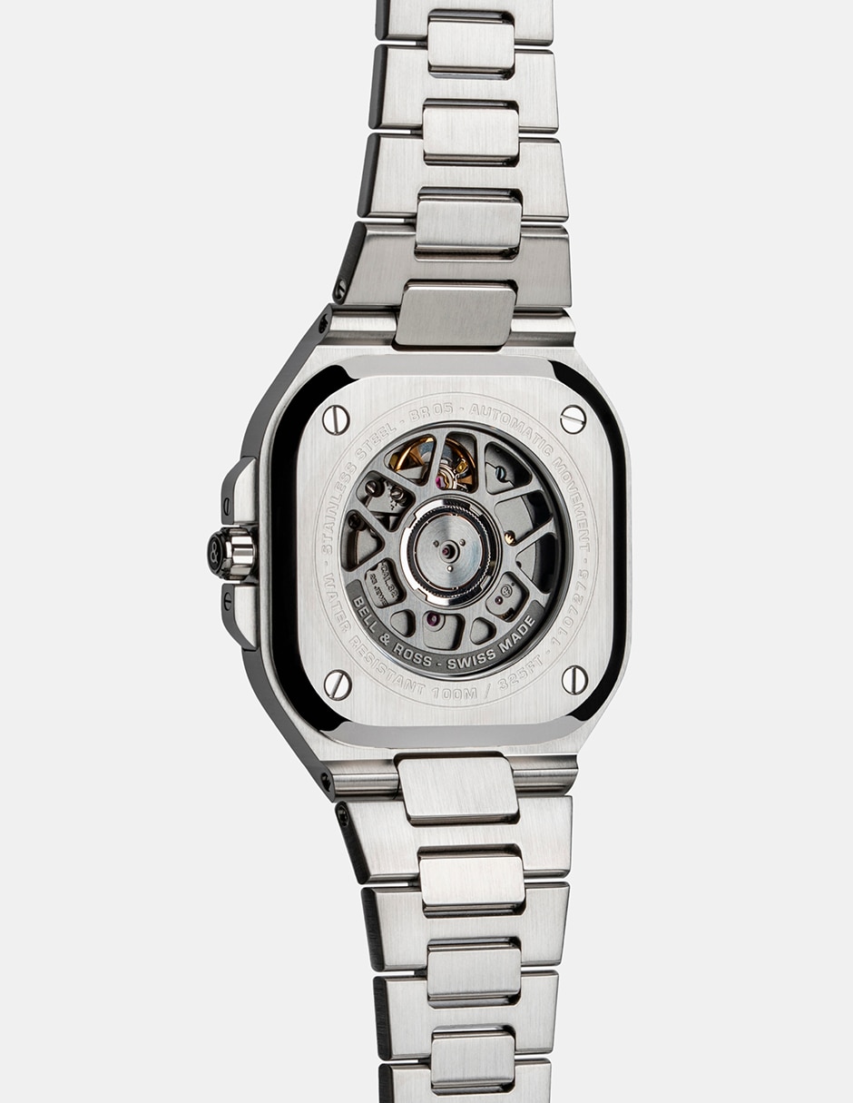 Reloj Bell & Ross Br-05 Grey Steel para hombre BR05A-GR-ST
