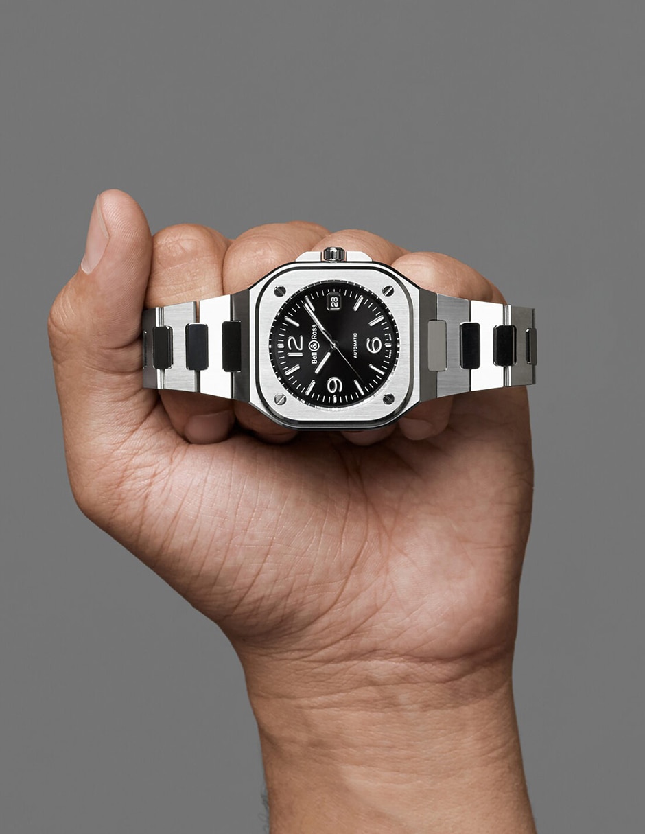 Reloj Bell & Ross Br-05 Grey Steel para hombre BR05A-GR-ST