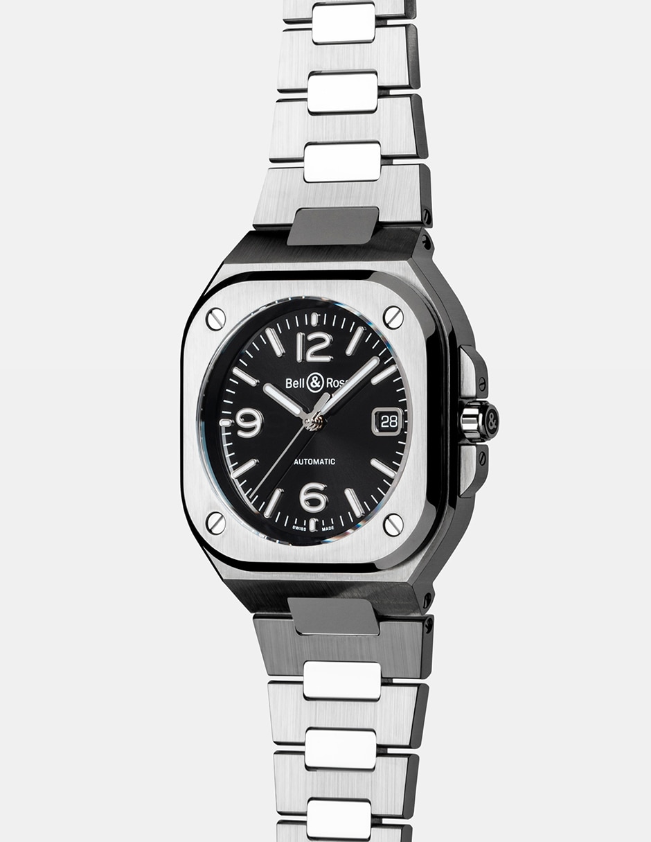 Reloj Bell & Ross Br-05 Black Steel para hombre BR05A-BR-ST 6