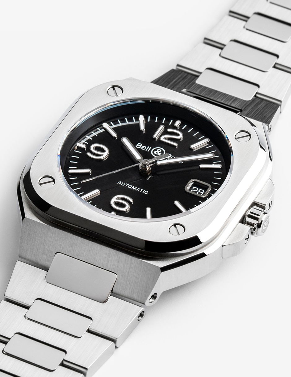 Reloj Bell & Ross Br-05 Black Steel para hombre BR05A-BR-ST 5