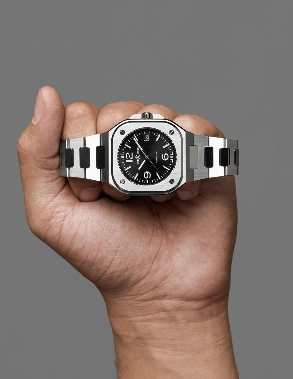 Reloj Bell & Ross Br-05 Black Steel para hombre BR05A-BR-ST