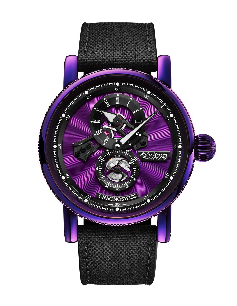 Reloj Chronoswiss Flying Regulator Open Gear Haze para hombre Ch-8758.1-Pubk
