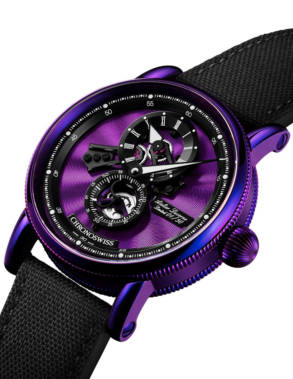 Reloj Chronoswiss Flying Regulator Open Gear Haze para hombre Ch-8758.1-Pubk