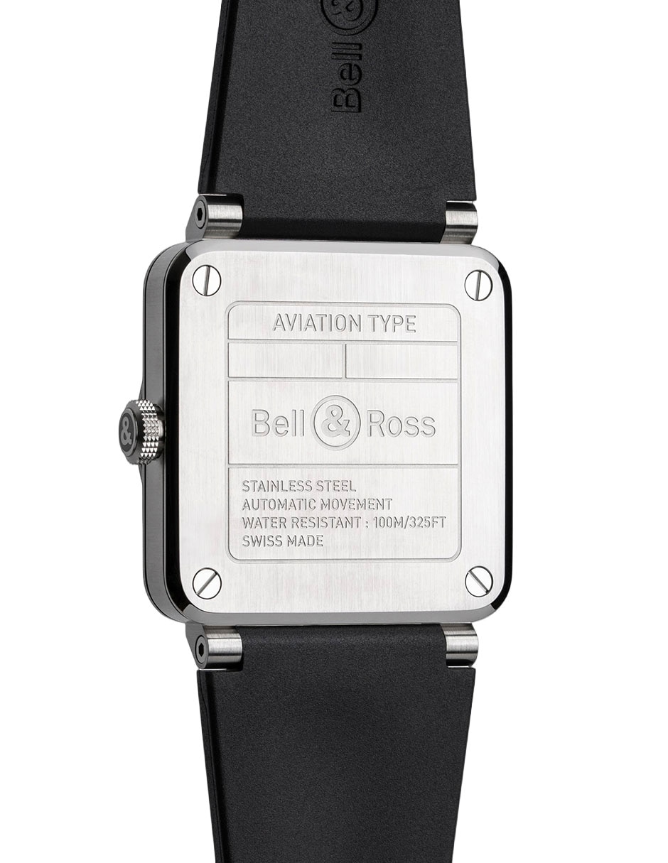 Reloj bell & ross unisex br03a-bl-skst/srb 4