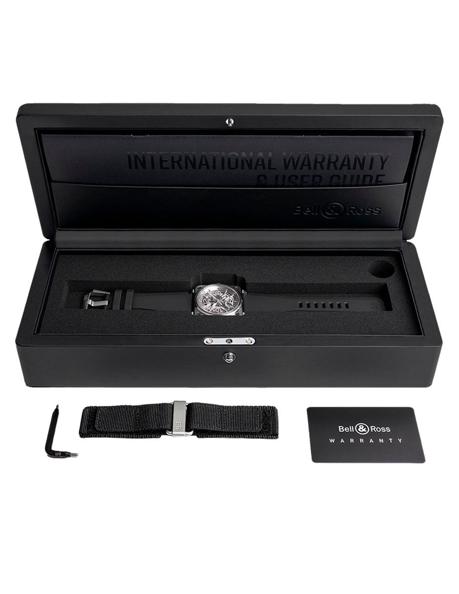 Reloj bell & ross unisex br03a-bl-skst/srb 7